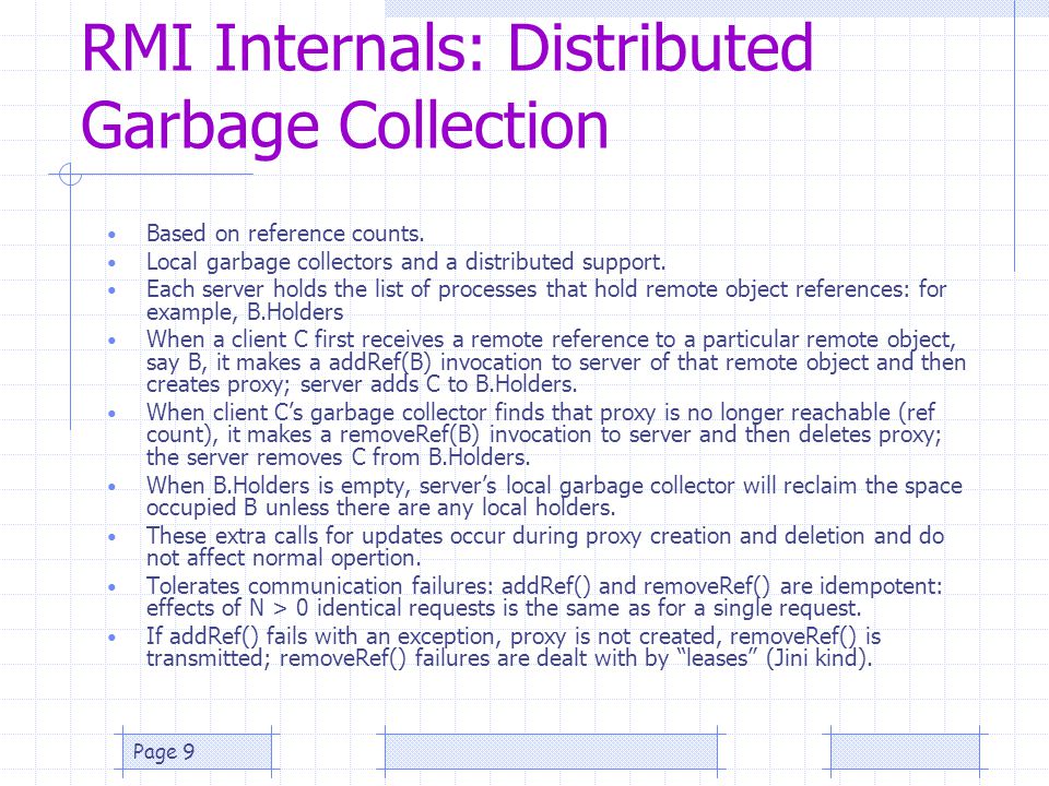 RMI Internals: Distributed Garbage Collection