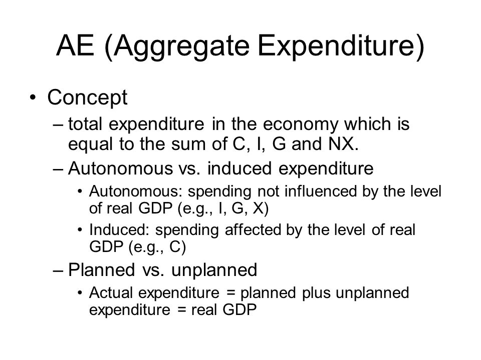 AE (Aggregate Expenditure)
