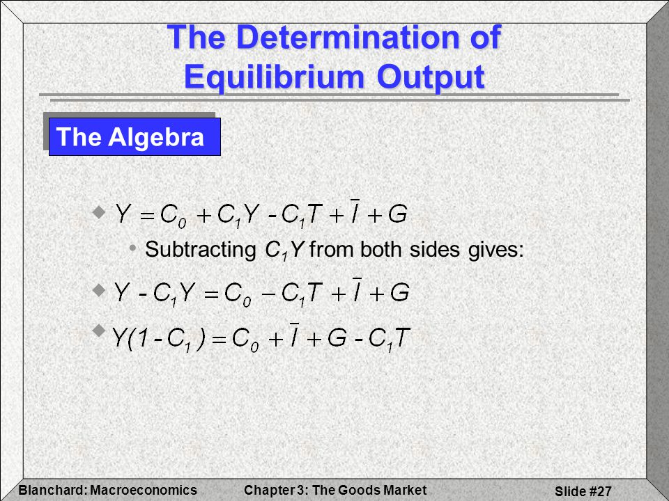 The Determination of Equilibrium Output