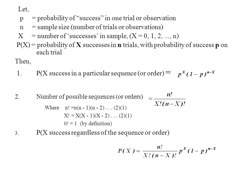 2. Number of possible sequences (or orders)