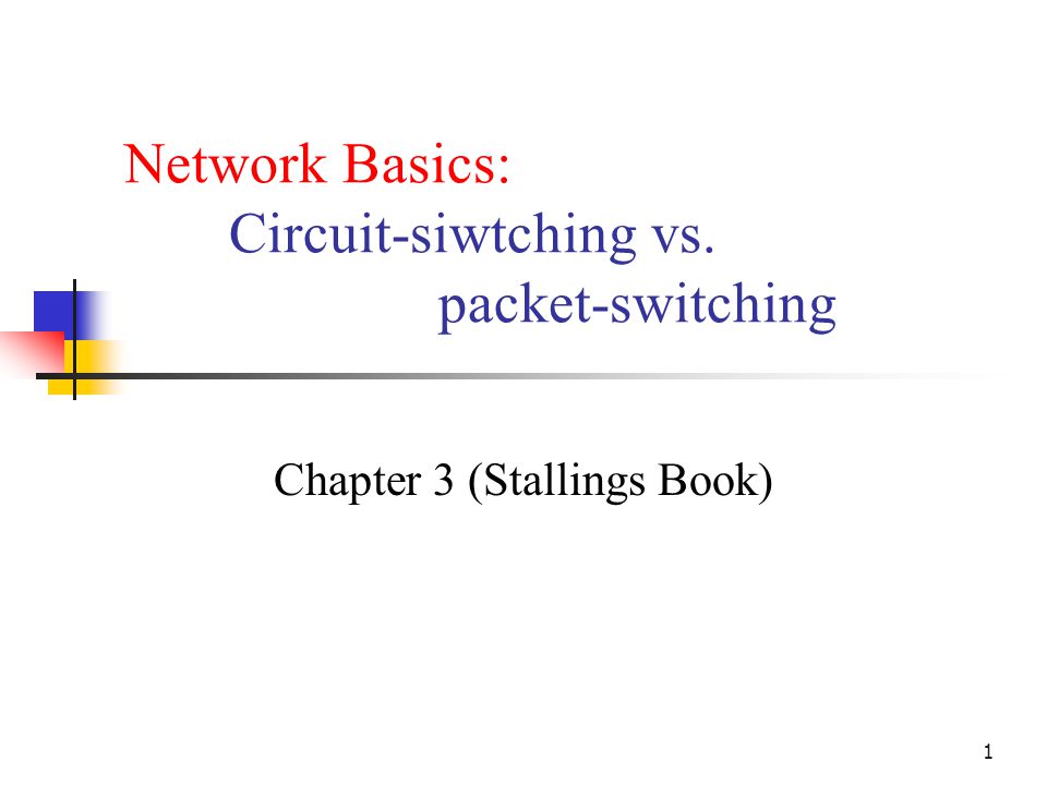 Network Basics: Circuit-siwtching vs. packet-switching
