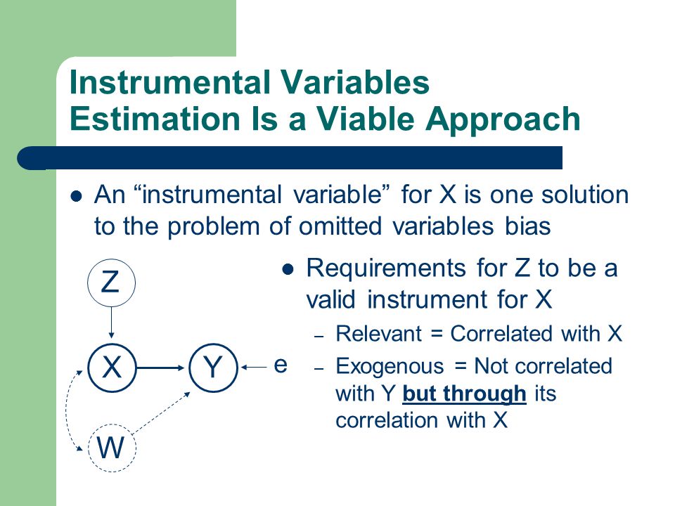 Instrumental Variables Estimation (with Examples from Criminology) - ppt  video online download