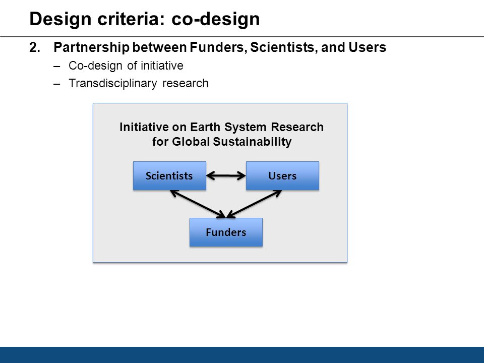 Design criteria: co-design