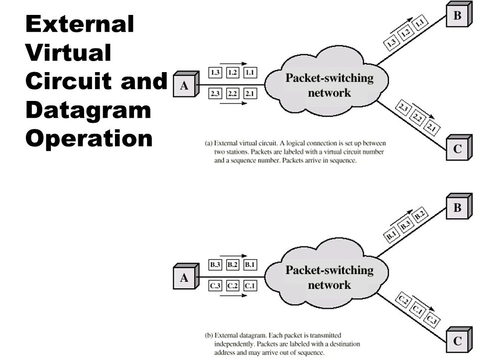 External Virtual Circuit and Datagram Operation