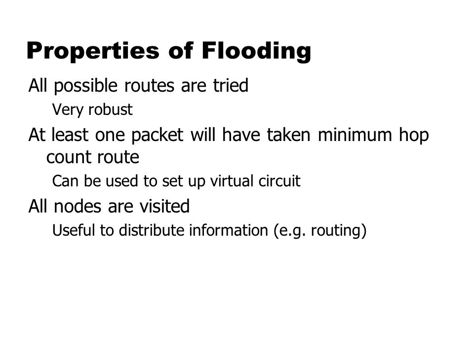 Properties of Flooding