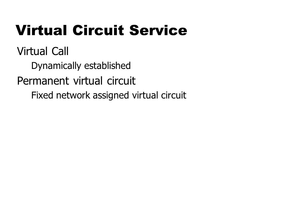 Virtual Circuit Service