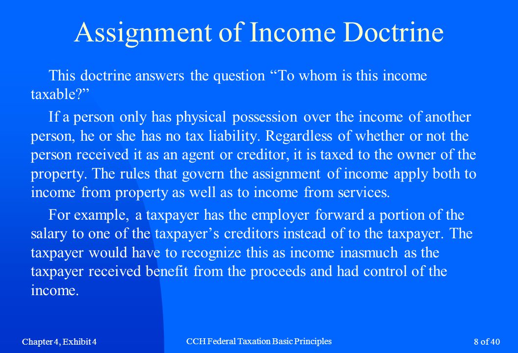 the assignment of income doctrine is