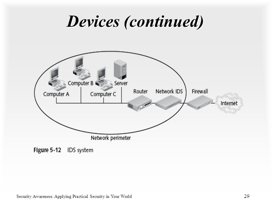 Devices (continued) Security Awareness: Applying Practical Security in Your World