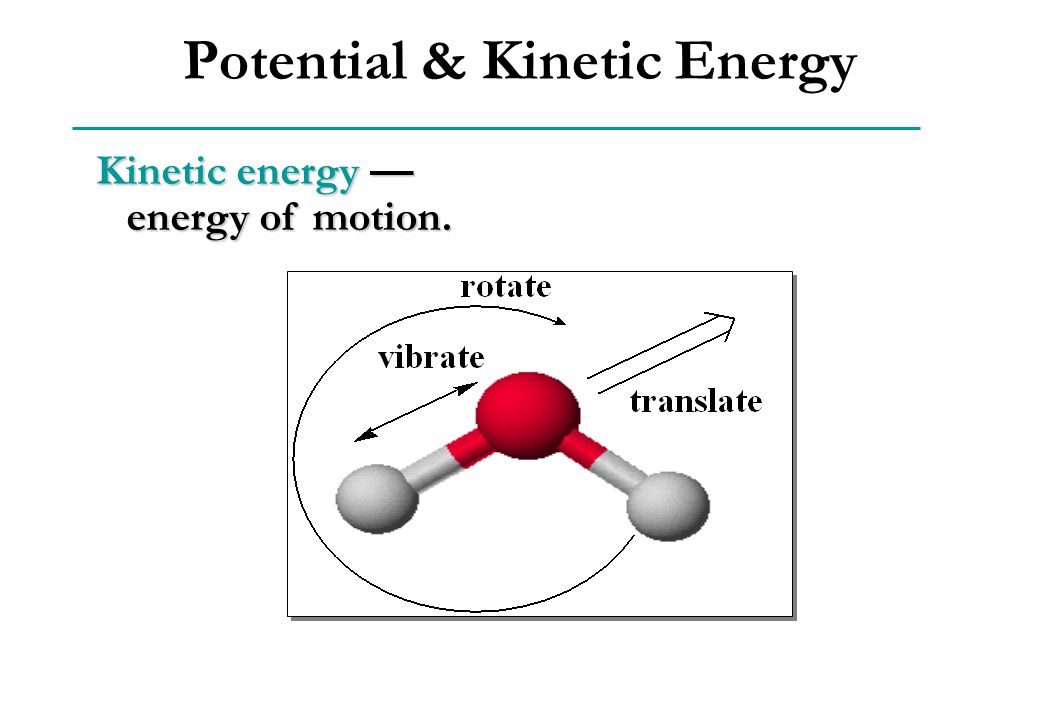 Energy & Chemistry 2H2(g) + O2(g) → 2H2O(g) + heat and light