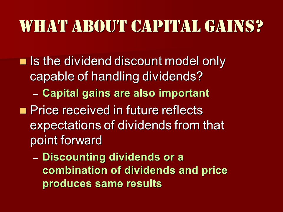 What About Capital Gains
