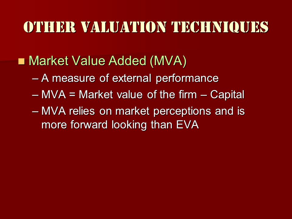 Other Valuation Techniques