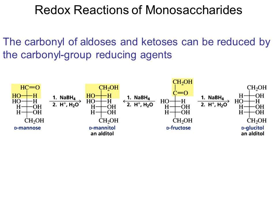 Redox Reactions of Monosaccharides