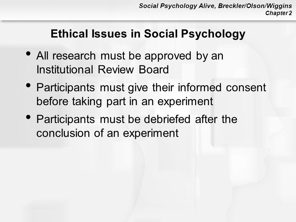 Ethical Issues in Social Psychology