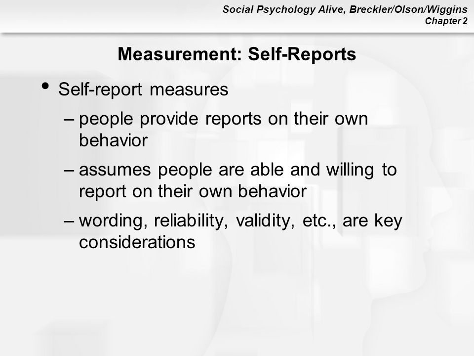 Measurement: Self-Reports