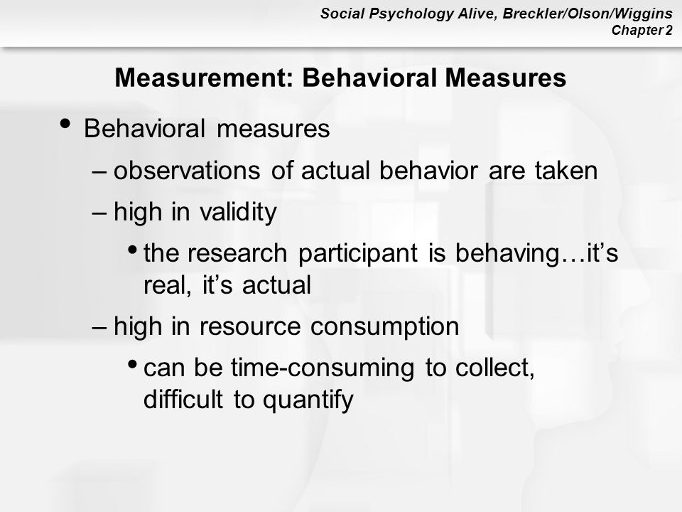 Measurement: Behavioral Measures