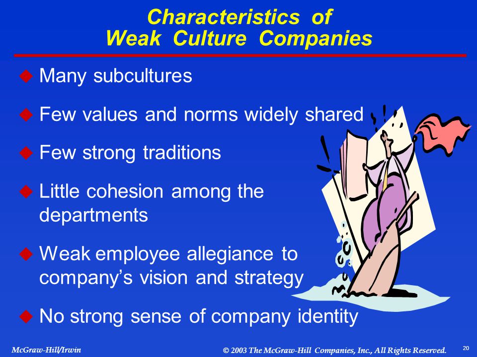 Characteristics of Weak Culture Companies