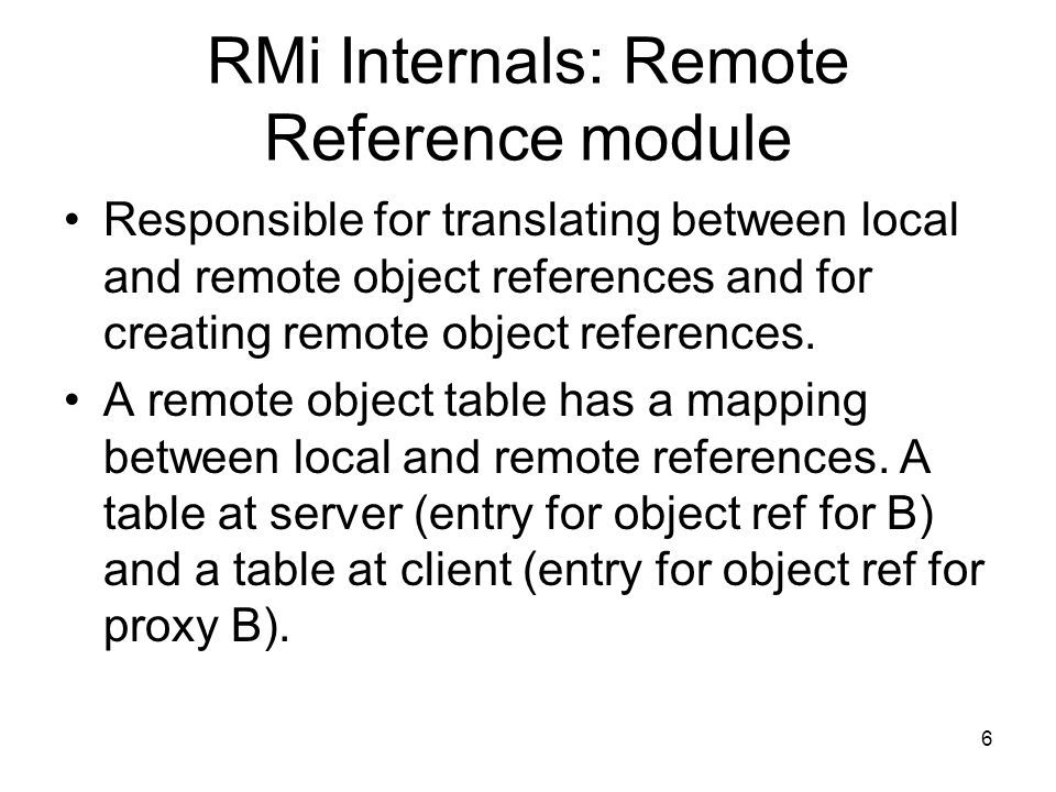RMi Internals: Remote Reference module
