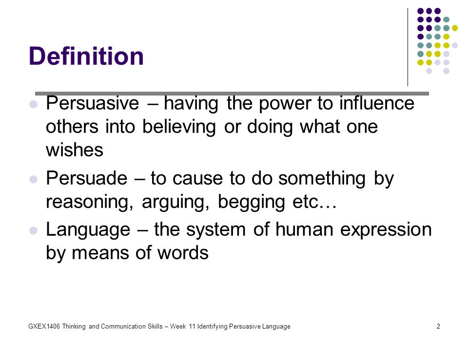 define persuasive language