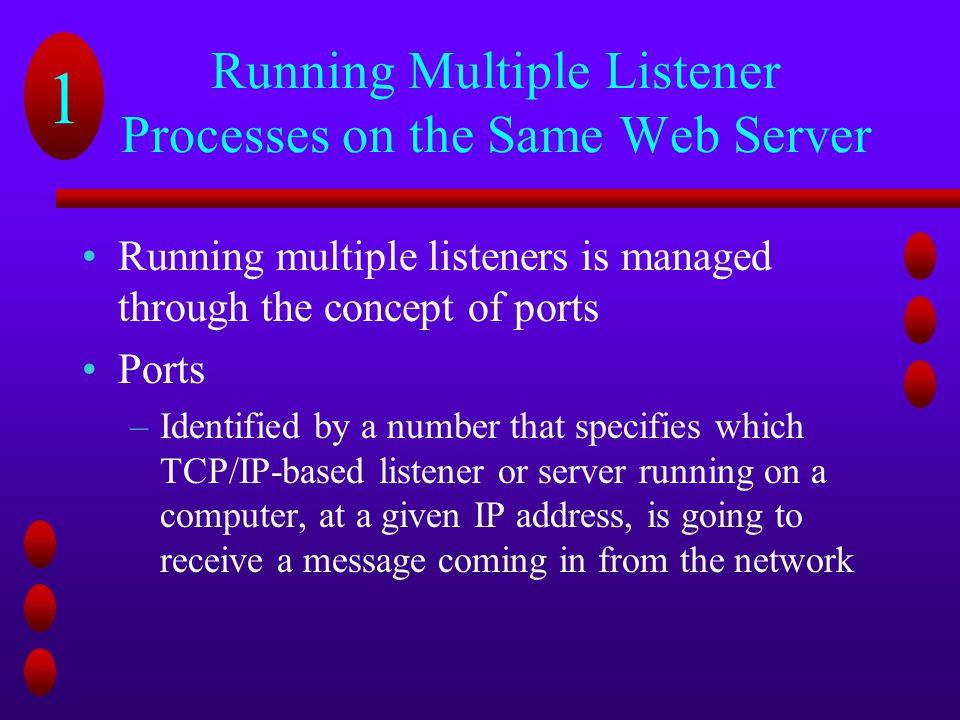 Running Multiple Listener Processes on the Same Web Server