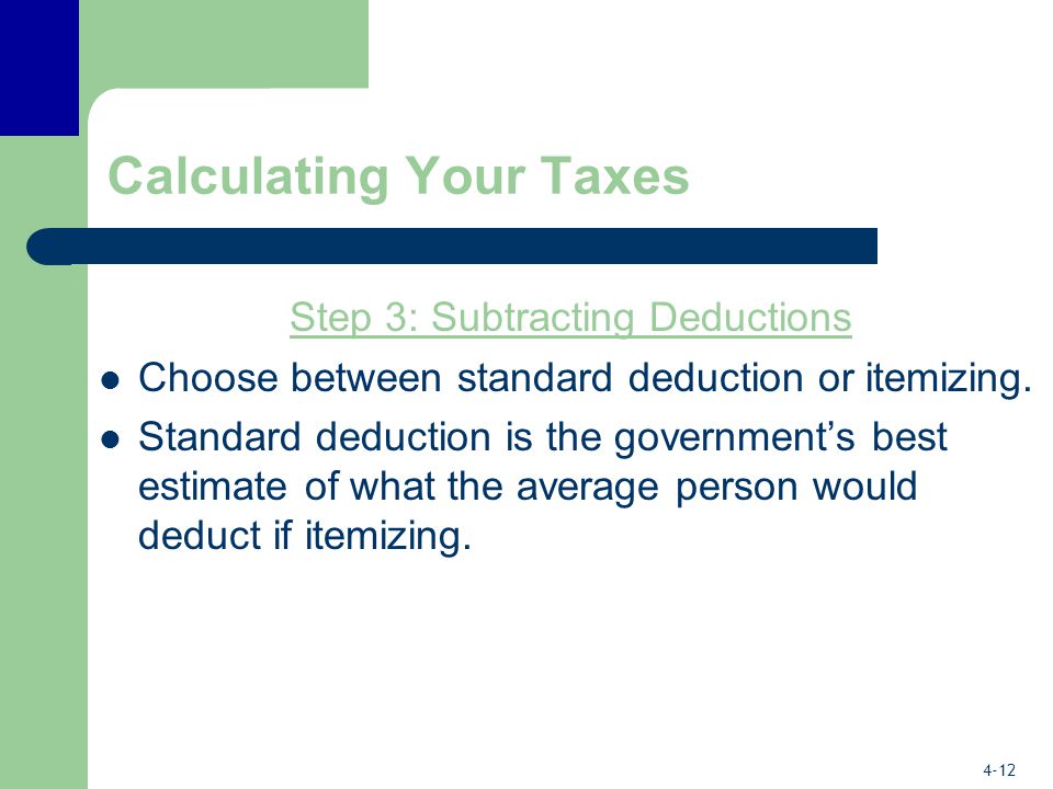 Calculating Your Taxes