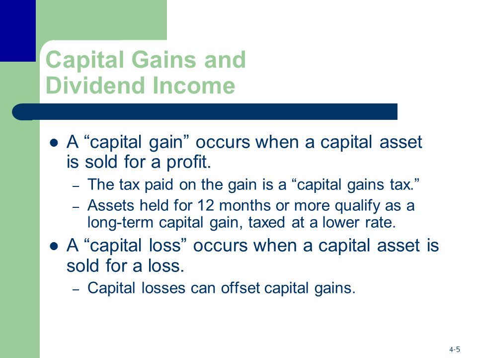 Capital Gains and Dividend Income