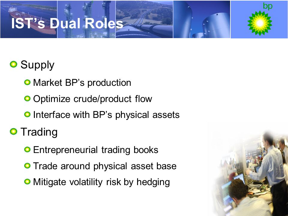 IST’s Dual Roles Supply Trading Market BP’s production