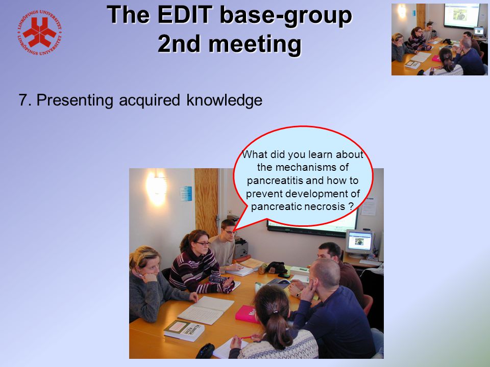 The EDIT base-group 2nd meeting