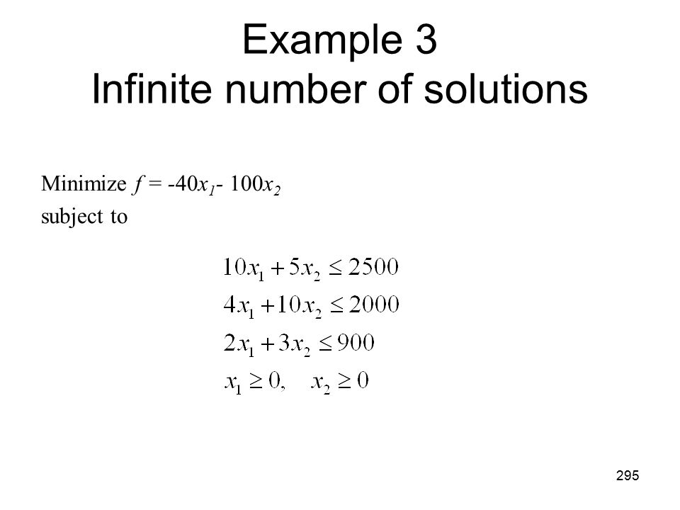 Example 3 Infinite number of solutions