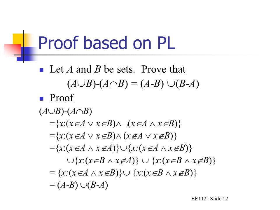 Ee1j2 Discrete Maths Lecture 7 Ppt Video Online Download