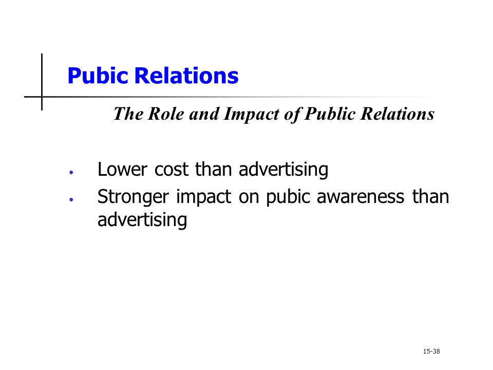 The Role and Impact of Public Relations