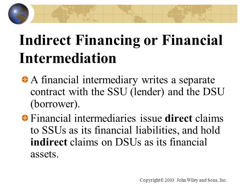 Indirect Financing or Financial Intermediation