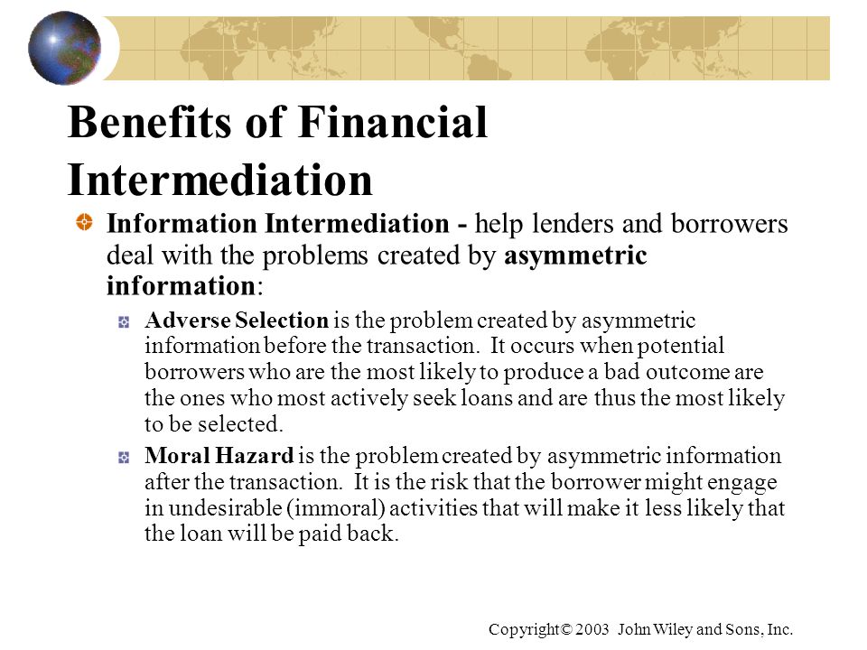 Benefits of Financial Intermediation