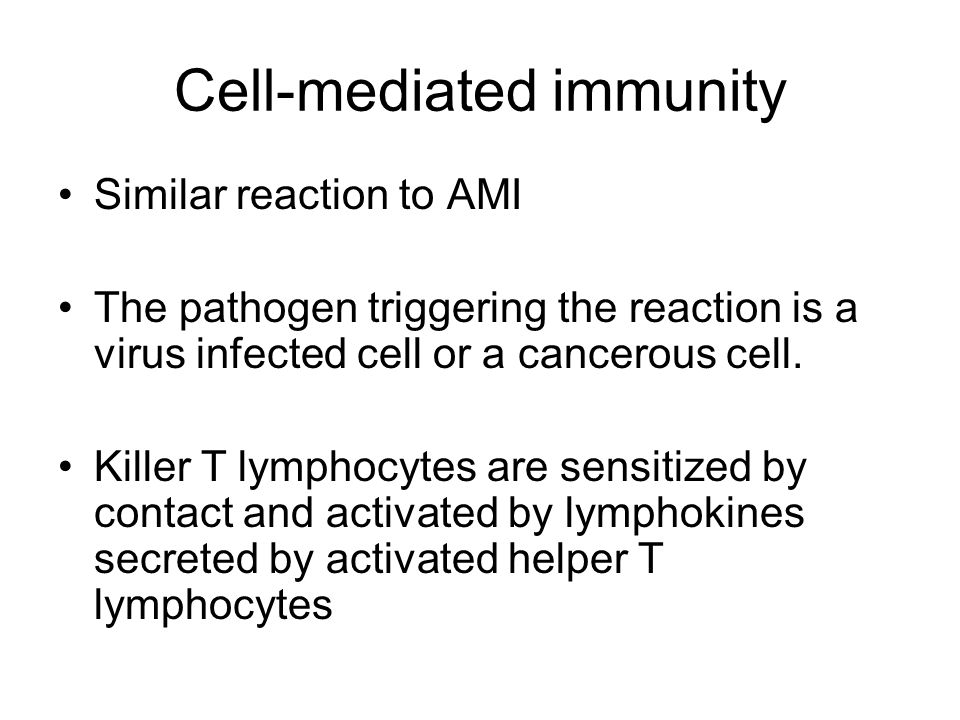 Cell-mediated immunity