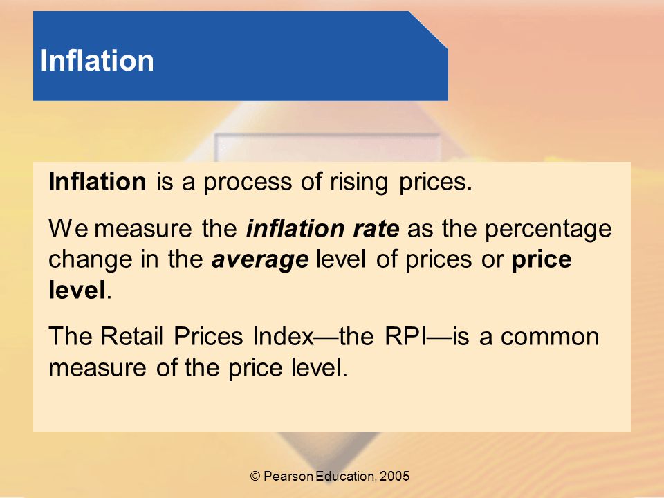 Inflation Inflation is a process of rising prices.