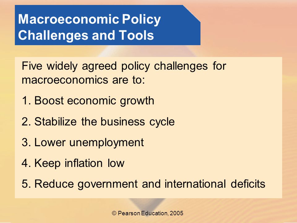 Macroeconomic Policy Challenges and Tools