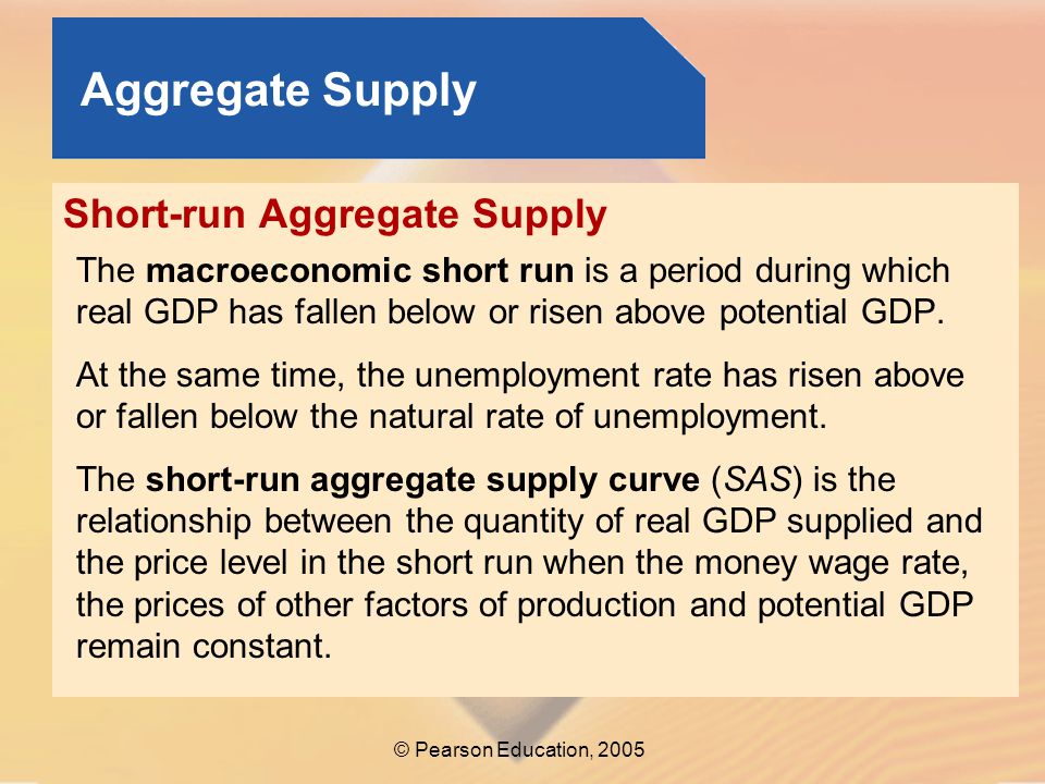 Aggregate Supply Short-run Aggregate Supply