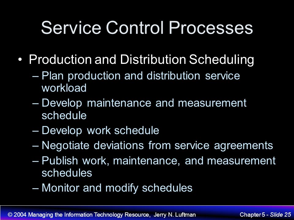Service Control Processes
