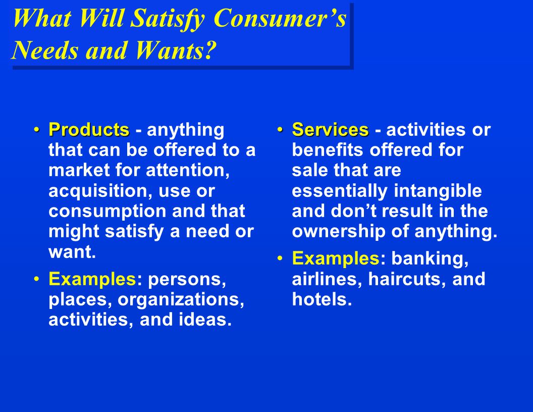 What Will Satisfy Consumer’s Needs and Wants