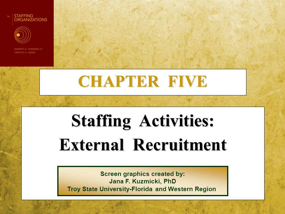 Staffing Activities: External Recruitment