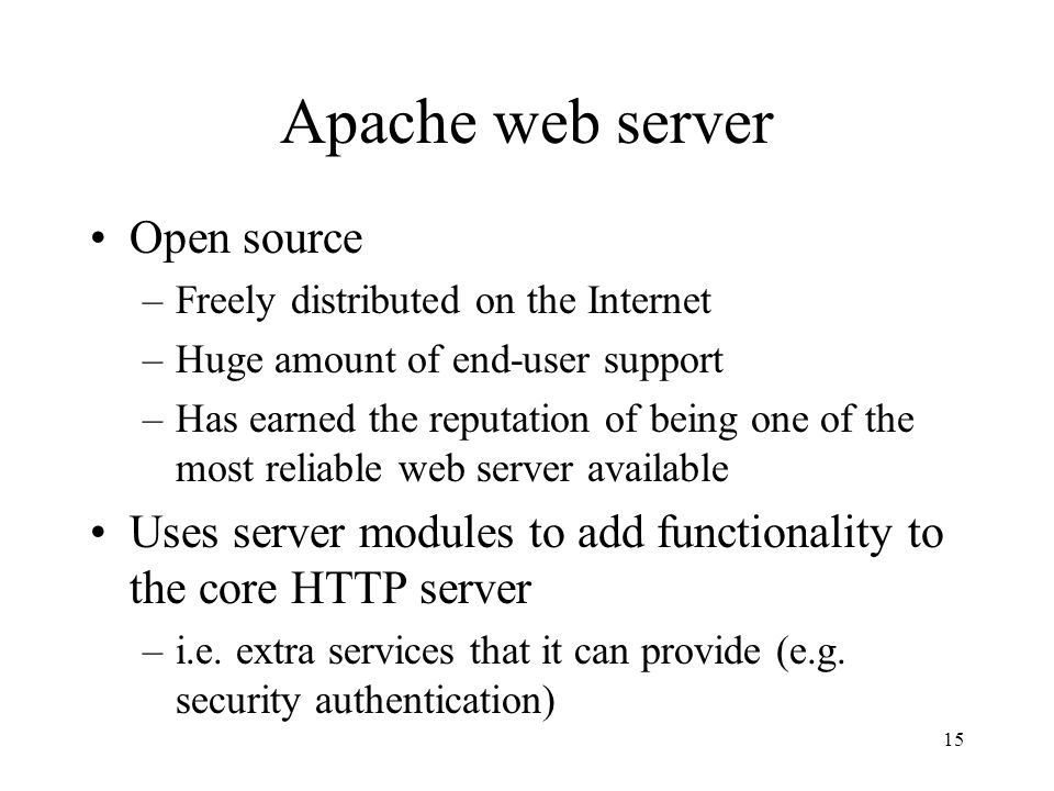 Apache web server Open source