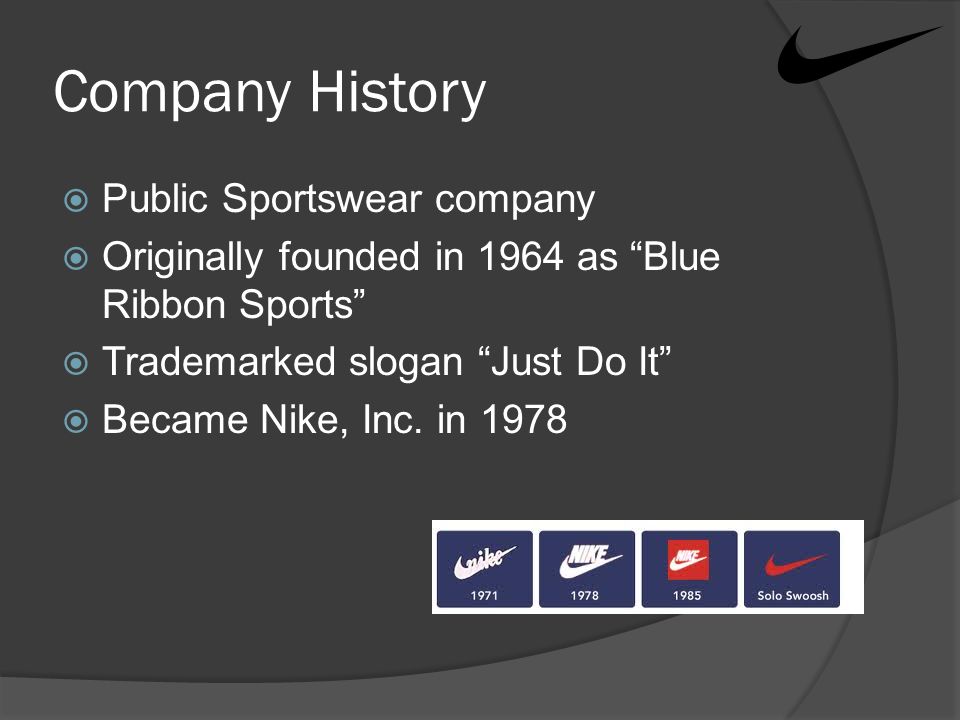 brief history of nike company