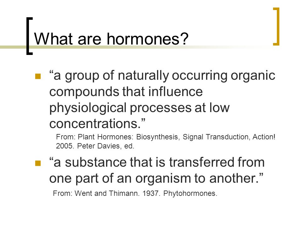 Signal Transduction Action! Plant Hormones Biosynthesis