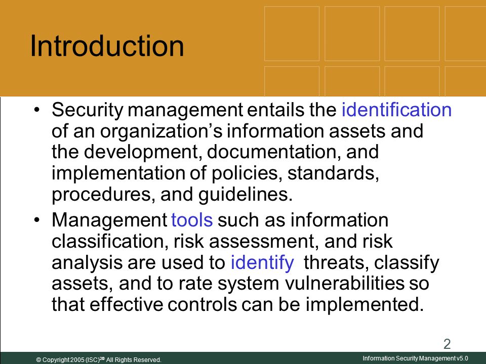 Information Security Management Ppt Download