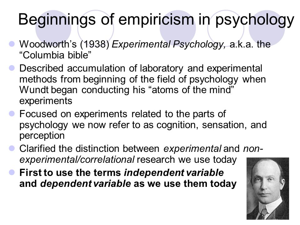 Beginnings of empiricism in psychology