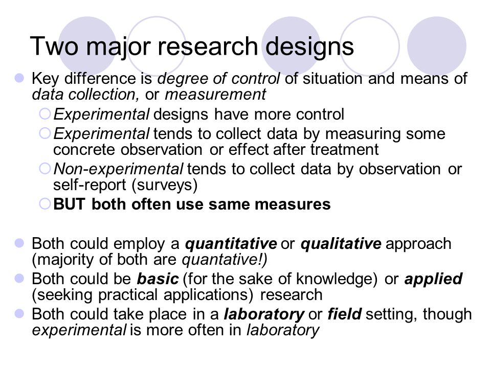 Two major research designs