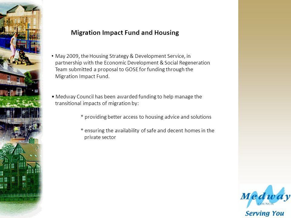 Migration Impact Fund and Housing