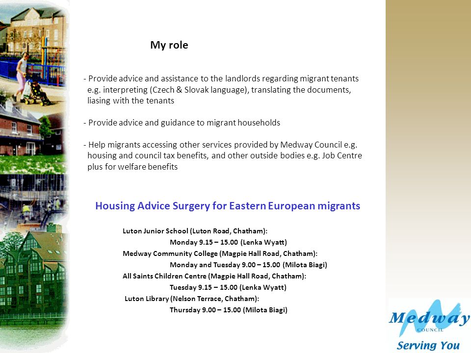 Housing Advice Surgery for Eastern European migrants