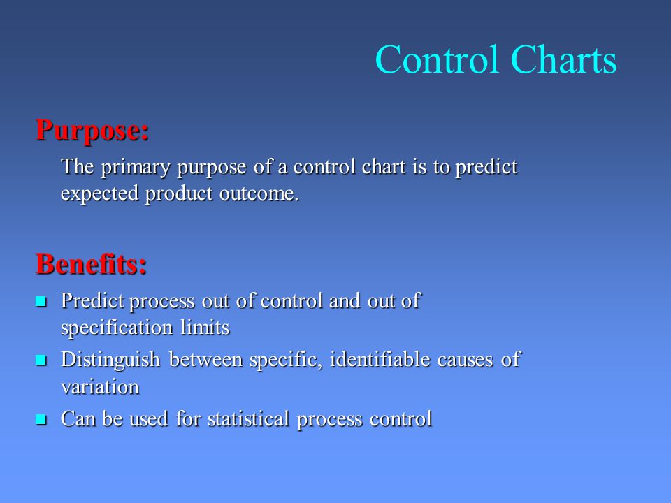 Purpose Of Chart