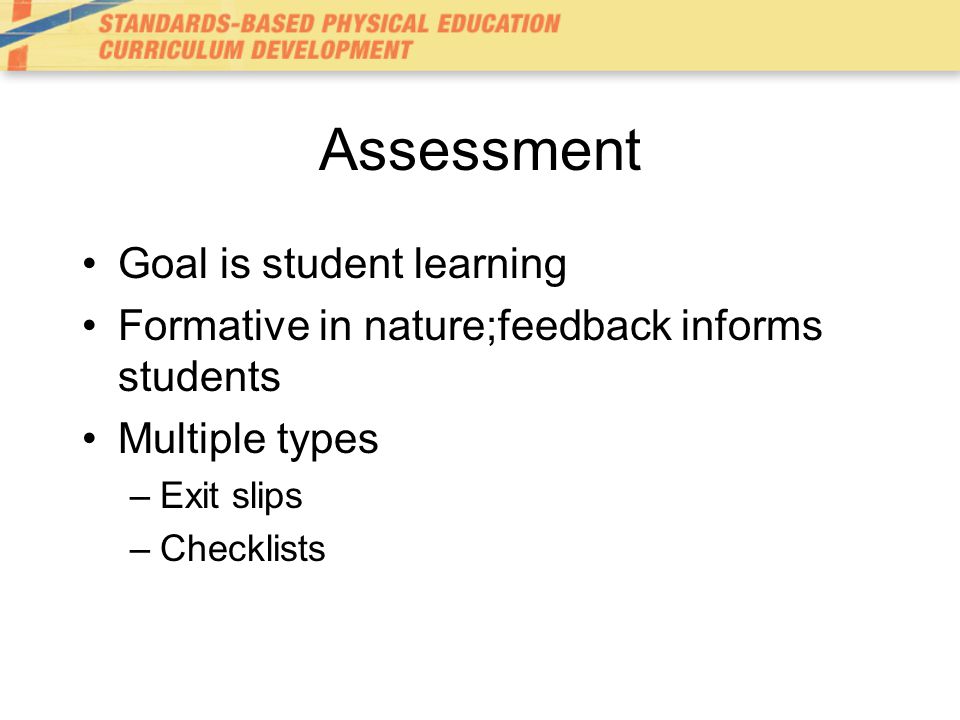 Assessment Goal is student learning