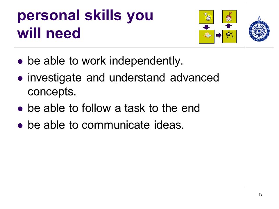 personal skills you will need
